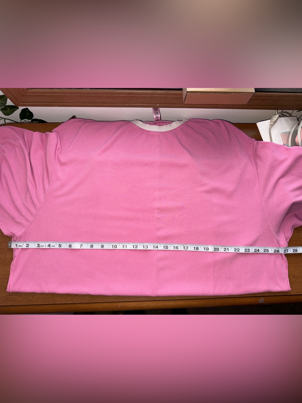 SKIMS Soft Lounge Ringer Tee Oversized Hot Pink Size M - Picture 4 of 8